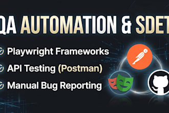 be your sdet for complete UI automation, API, and manual testing