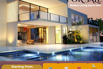 professional real estate social media post design in canva