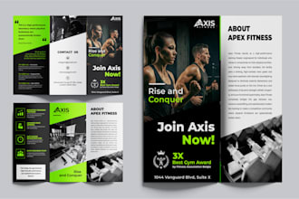 design professional flyer, leaflet, bifold trifold or multiple brochure
