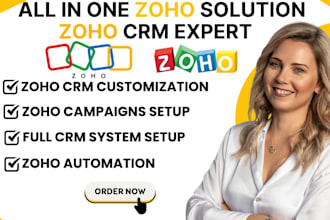 setup zoho crm zoho campaign as zoho expert  with zoho form and zoho automation