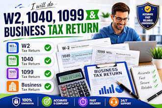 do w2, 1040, 1099 and business tax return