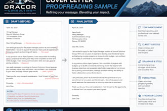 proofread and improve your resume, cover letter, or job document