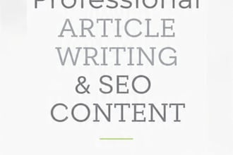 write articles, blog posts and product descriptions