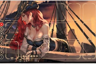 create premium custom anime playmat, mtg, tcg deskmat artwork