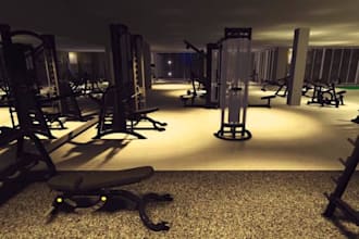 design gym equipment, fitness product, commercial gym, cad model and realistic