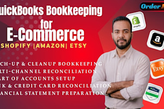 do quickbooks or xero bookkeeping for your shopify, amazon, or etsy store