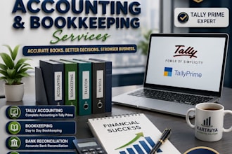 do bookkeeping, accounting, bank reconciliation and tally