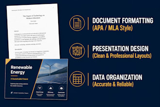 do professional presentation design and academic document formatting