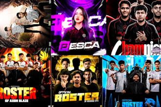 create esports poster , logo , banner for your team