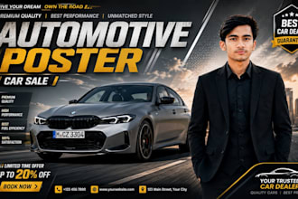 design luxury car sale posters and automotive flyers