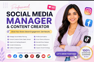 be your social media manager for facebook and instagram