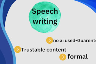 professional speech script writer in 24 hours