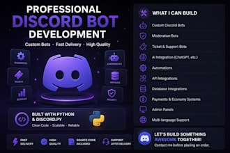 develop a professional discord bot using python