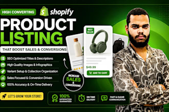do shopify product listing and shopify dropshipping store