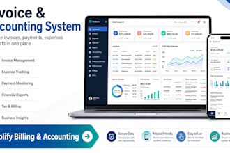 a invoice and accounting system for billing, expenses and financial reports