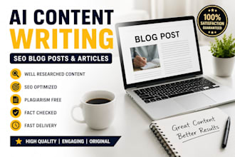 write SEO blog posts, articles, and ai content