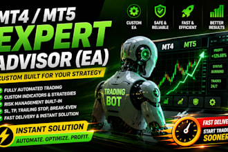 develop mql5 mql4 expert advisor or trading bot for mt4 mt5