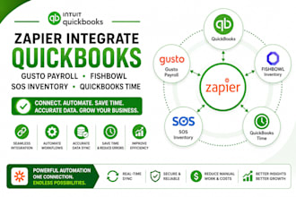 zapier integrate quickbooks gusto payroll fishbowl sos inventory quickbooks time