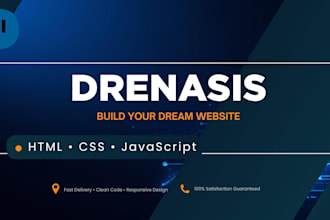 code custom websites in HTML CSS and javascript