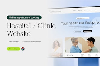 design a modern medical, healthcare, clinic, doctor website