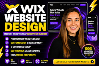 design mordern wix website, wix business website, wix online store