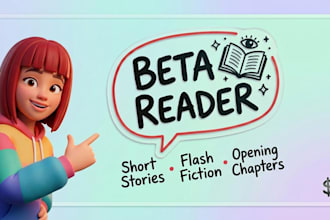 be your beta reader for short stories or opening chapters