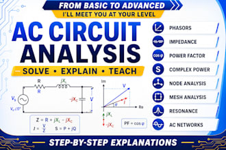 teach and solve ac circuit analysis step by step