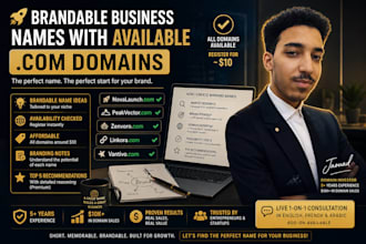 research and suggest the perfect domain name for your brand