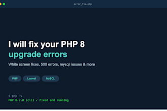 fix your PHP 8 upgrade errors and white screen