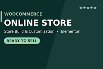 build or customize your woocommerce online store with elementor