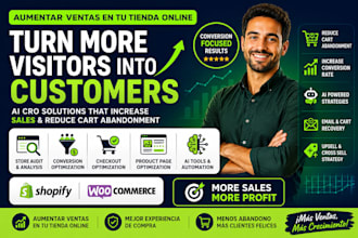 increase shopify woocommerce sales aumentar ventas ai ecommerce cro optimización