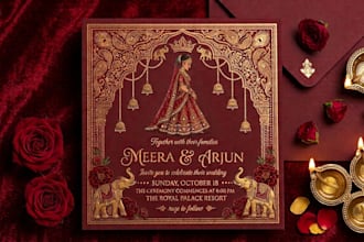 design traditional indian wedding invitation cards