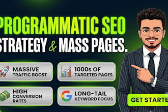 create a programmatic SEO strategy and build low competition mass pages