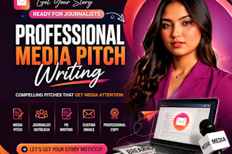 write a professional media pitch and journalist outreach email