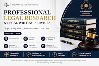 professional legal research, consultation and drafting
