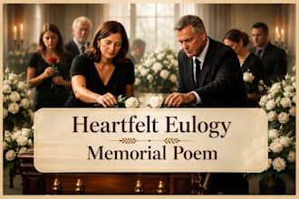 write a heartfelt eulogy, funeral or memorial speech