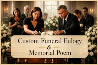 write a heartfelt funeral eulogy or memorial speech