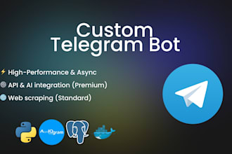 develop a professional, asynchronous telegram bot in python