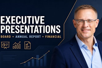 design executive board presentation annual report financial powerpoint decks