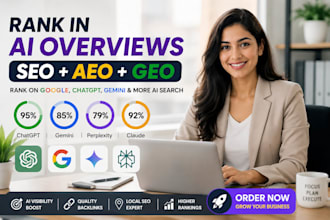 improve chatgpt, gemini visibility with GEO, aeo, SEO with quality backlinks