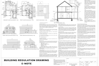 draw UK building regulations drawings for your single storey extension