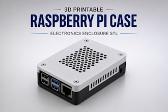 create 3d printable electronics case, raspberry pi enclosure stl in solidworks