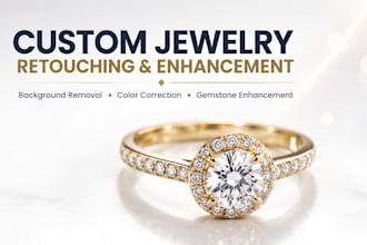 do high end jewelry retouching, gemstone enhancement and background removal