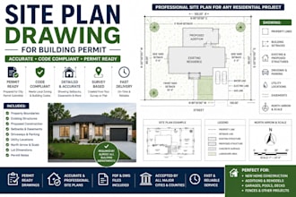 draw a professional site plan for building permit