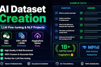 create custom ai training dataset for llm fine tuning