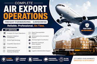 manage complete air export operations and freight forwarding