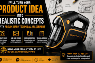 create realistic product concept images with technical direction