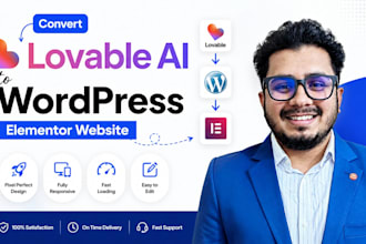 convert lovable ai website to wordpress elementor website