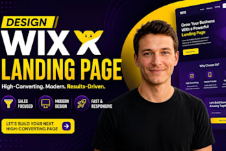 design and develop wix landing page, landing page redesign, wix portfolio