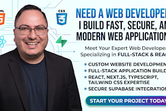 be your expert full stack web application developer